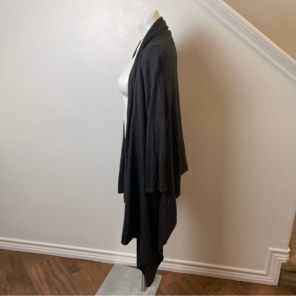 Cable & Gauge dark Grey waterfall cardigan sweater size m/L - Picture 2 of 4